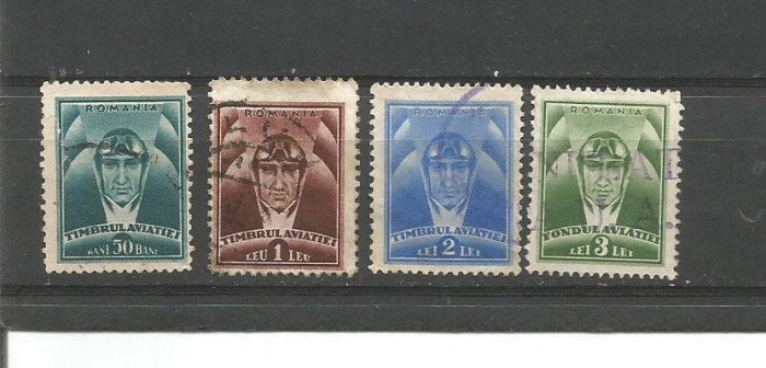 No(8) timbre-Romania -TIMBRUL AVIATIEI-stampilat