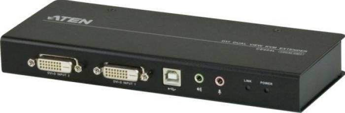KVM Aten CE604 DVI Dual View KVM Extender foto mare KVM Aten CE604 DVI Dual View KVM Extender foto mare