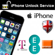 DECODARE EE/ORANGE/T-MOBILE UK IPHONE 4/4S/5/5S/5C/6/6+/6S/6S+/SE/7/7+ 1-5 ZILE foto