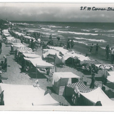 4072 - CARMEN SYLVA, Dobrogea, Plaja - old PC, real PHOTO, CENSOR - used - 1944