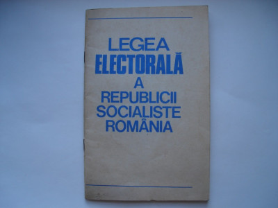 Legea electorala a RSR foto