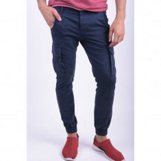 Pantaloni Casual Jack&amp;amp;Jones Paul Warner Anti Fit Bleumarin foto