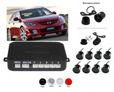 Senzori parcare fata spate cu camera video fata (nu este inclusa) si camera video marsarier (inclusa) fara display S600-8 Auto Light foto