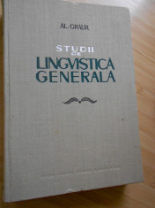 AL. GRAUR--STUDII DE LINGVISTICA GENERALA,intrebati de stoc. foto