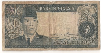 INDONESIA INDONEZIA 50 RUPIAH 1960 U foto