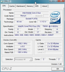 Procesor laptop Intel Core 2 Duo T9550, 2.66 ghz, 6Mb Cache 1066fsb socket P foto