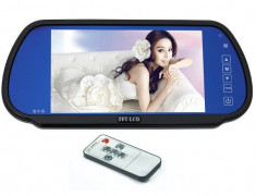 Display auto LCD 7&amp;amp;amp;quot; D706 pe oglinda retrovizoare Auto Light foto