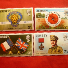 Serie -50 Ani Legiunea Britanica,1971 Jersey , 4 valori