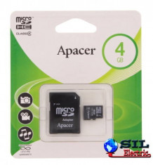 Card MICRO SDHC 4GB CLASA 4 cu adaptor SD foto