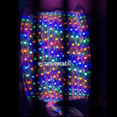 Furtun Luminos SLIM Banda 6000 LEDuri Multicolore Rola 100m VR CL foto