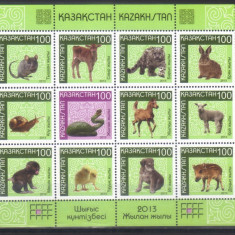 KAZAHSTAN 2013, Fauna, serie completa neuzata, MNH