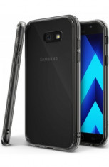 Husa Samsung Galaxy A3 2017 Ringke FUSION SMOKE BLACK + BONUS folie protectie display Ringke Phone Protect foto