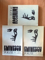 EMINESCU- POEZII, VOL I,II,III- editie critica de Murarasu foto