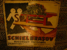 Firma pictata pe tabla - Schiel Brasov cu filiale Buc. si Timisoara ,interbelica foto