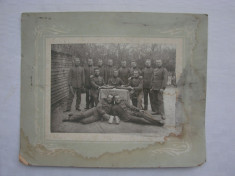 Fotografie veche, format mare - cu soldati din perioada WWI foto