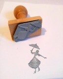 Stampila Mary Poppins (fata cu umbrela) crafts handmade lucru manual bricolaj