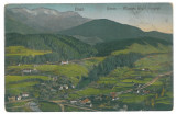 4099 - BRAN, Brasov, Panorama, mountain, Romania - old postcard - unused, Necirculata, Printata