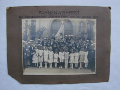 Fotografie mare inscriptionata FAHNENWEIHFEST 24 august 1924 foto