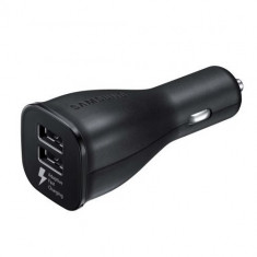 Incarcator auto Samsung Fast Charge, 2xUSB, Black foto