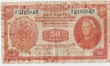 INDIILE OLANDEZE NETHERLANDS INDIES 50 CENT 1943 F