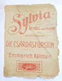 (T) Partitura muzicala veche - Sylvia - Die Madis vom Chantant - Lied - Opereta