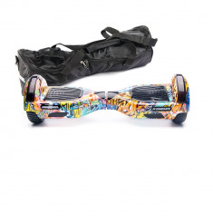 Scooter electric (hoverboard) Freewheel F1 Complete - Graffiti albastru + Husa Cadou SmartPRO Technology foto