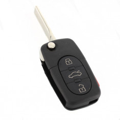 Audi - Carcasa cheie tip briceag, 3+1 butoane, tip mare, cu buton panica, pt. baterie 2032 Brico DecoHome foto