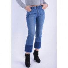 Blugi Vila Vimaden Croped Jeans Medium Blue Denim foto
