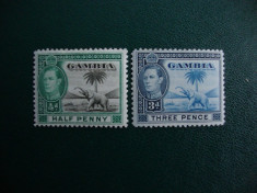 LOT GAMBIA GEORGE VI ANGLIA/COLONII MH foto