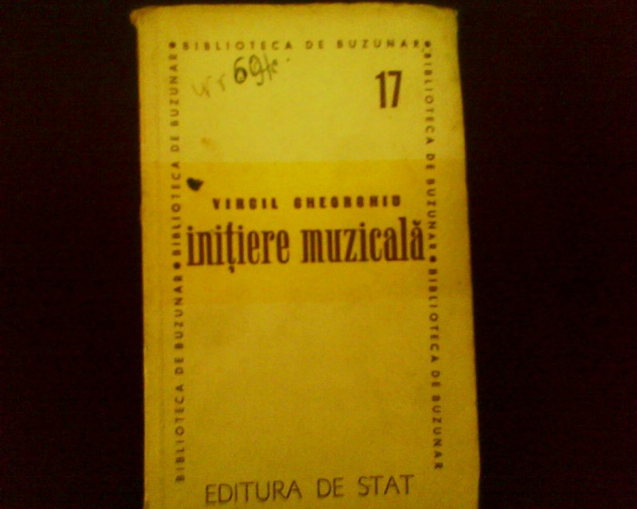 Virgil Gheorghiu Initiere muzicala, ed. princeps