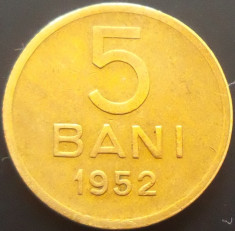 Moneda 5 Bani - ROMANIA, anul 1952 *cod 3284 --- FRUMOASA foto