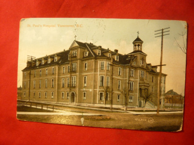 Ilustrata Canada - Spital P.Vancouver , circulat 1910 foto