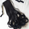 Extensie Coada par sintetic Ponytail de calitate - ondulat, 49 cm, NEGRU