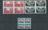 Romania 1947 &ndash; AL DOILEA CONGRES CGM, blocuri de 4 nestampilate, F144, Nestampilat