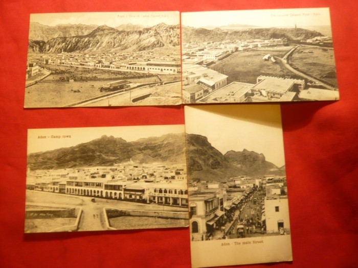 Set 4 Ilustrate - Aden - Yemen colonie britanica ,inc.sec.XX