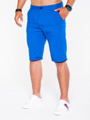 Pantaloni scurti pentru barbati, albastru, casual, model de vara, slim fit, buzunare laterale - P520 foto