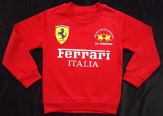 BLUZA ROSIE COPII 2 3 ANI SPORT CASUAL FERRARI BUMBAC TRICOU MANECA LUNGA UNISEX foto