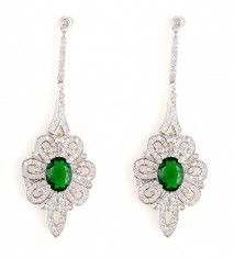 Cercei Borealy Emerald Chandelier Glam Royal foto