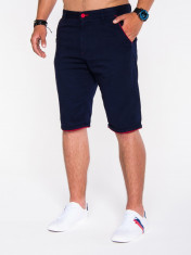 Pantaloni scurti pentru barbati, bleumarin, casual, model de vara, slim fit, buzunare laterale - P520 foto