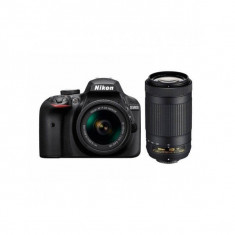 Aparat foto DSLR Nikon D3400 24.2 Mpx Kit AF-P 18-55mm VR si AF-P 70-300 VR foto