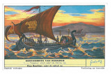 4160 - Publicity, Emperor TRAIAN passing the Danube - old mini postcard (11/7cm), Necirculata, Printata