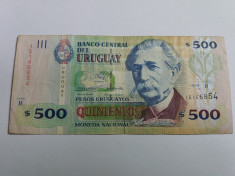 Uruguay 500 pesos 1999 foto