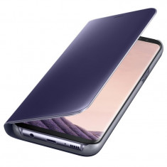 Husa tip carte Clear View Stand Cover Samsung EF-ZG955CVEGWW violet semitransparent pentru Samsung Galaxy S8 Plus G955 foto