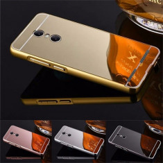 Husa / Bumper aluminiu + spate acril oglinda pentru Lenovo K6 / K6 Power foto