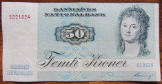 SV * Danemarca FEMTI KRONER / 50 COROANE 1972 AUNC foto