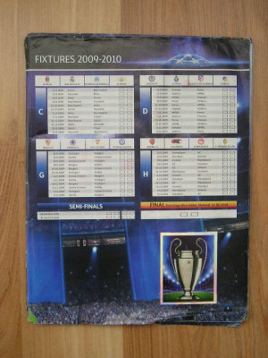 MRHAB LC - ALBUM STICKERE - UEFA - LIGA CAMPIONILOR EUROPENI - ED 2009 - 2010 foto