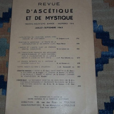 revista Revue d' ascetique et de mystique 1963