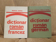 DICTIONAR ROMAN-FRANCEZ/ROMAN-GERMAN-MARCEL SARAS/JEAN LIVESCU (2 VOL) foto