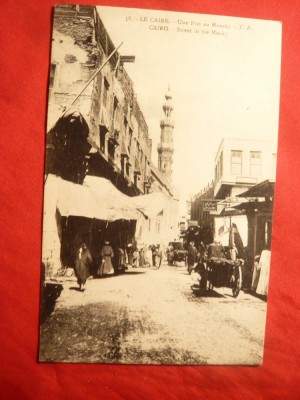 Ilustrata Cairo str. Musky Egipt inc.sec.XX foto