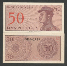INDONESIA INDONEZIA 50 SEN 1964 UNC [1] P-94a , necirculata foto